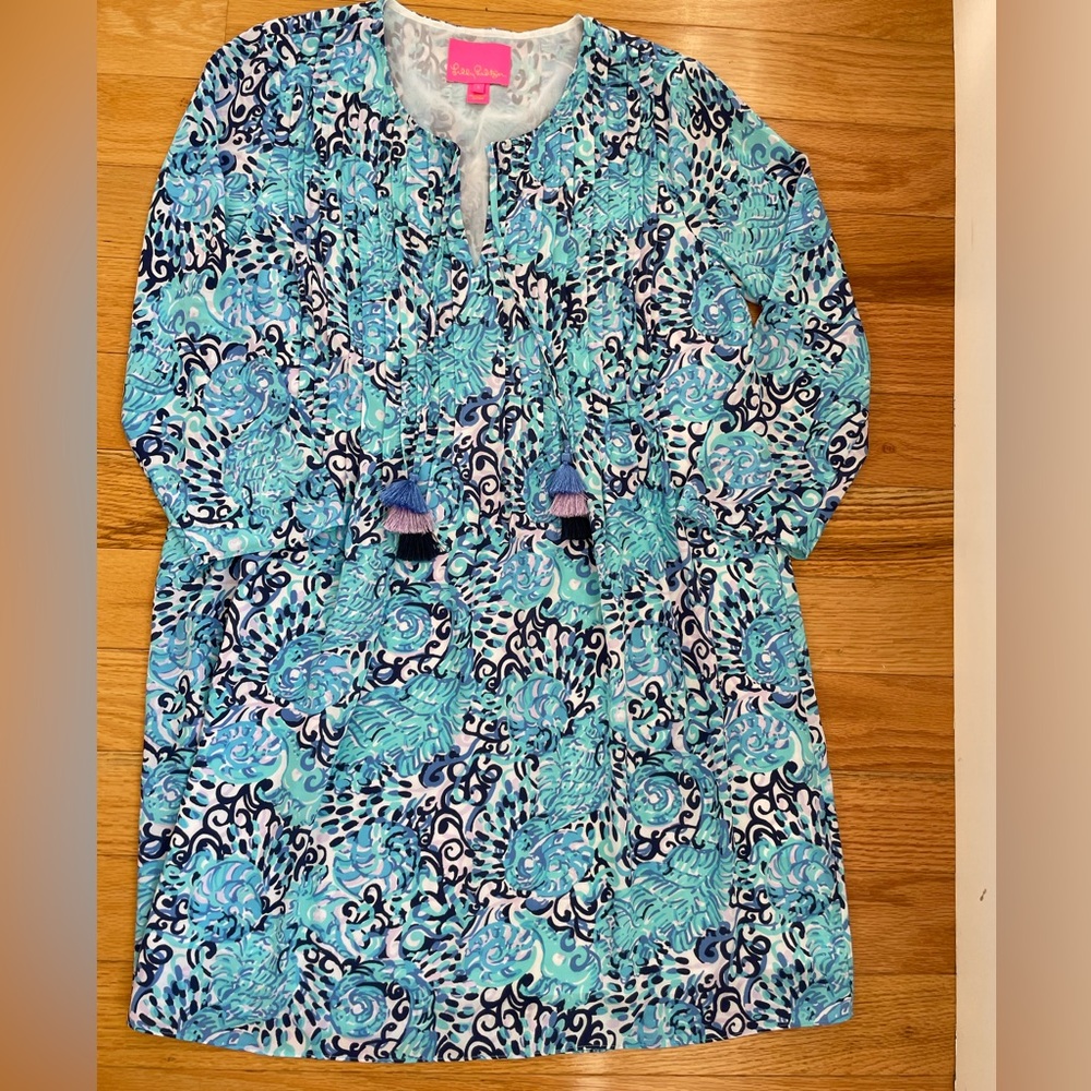 Lilly Pulitzer Marilina Tunic Dress Light Aqua